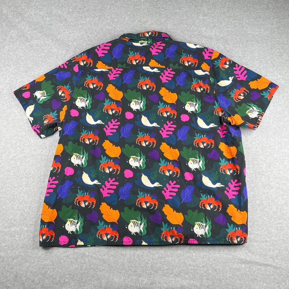 Disney Shirt 2XL Under the Sea Print Lightweight Button Up Short Sleeve Mens - Picture 6 of 9